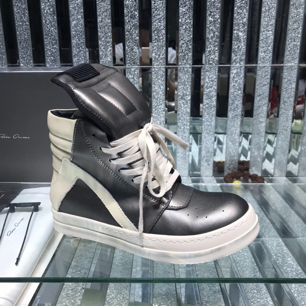 Owens Geobasket High-Top Sneakers Grey - Rick Owens - Cnfans - $83.23