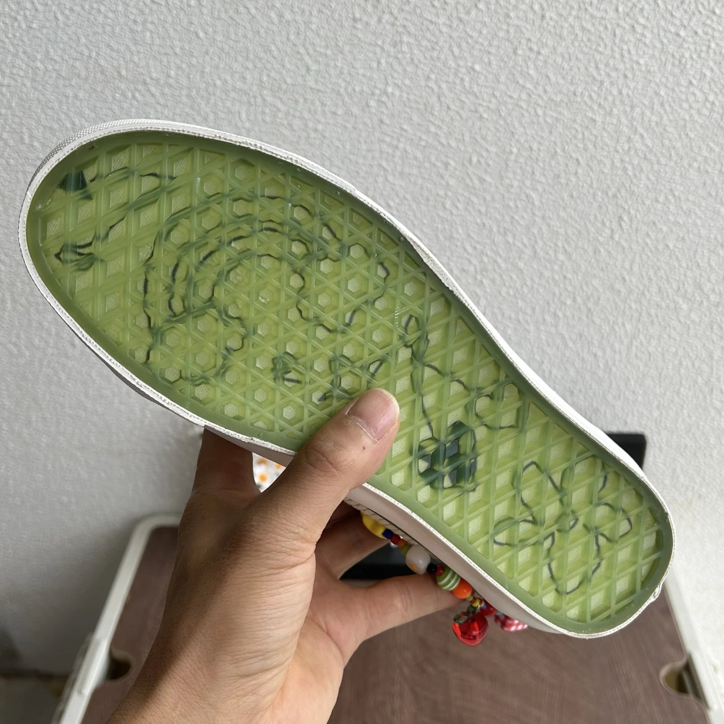 Vans Old Skool Crystal Sole Beige Green - Gallery Image 8 - Detailed View