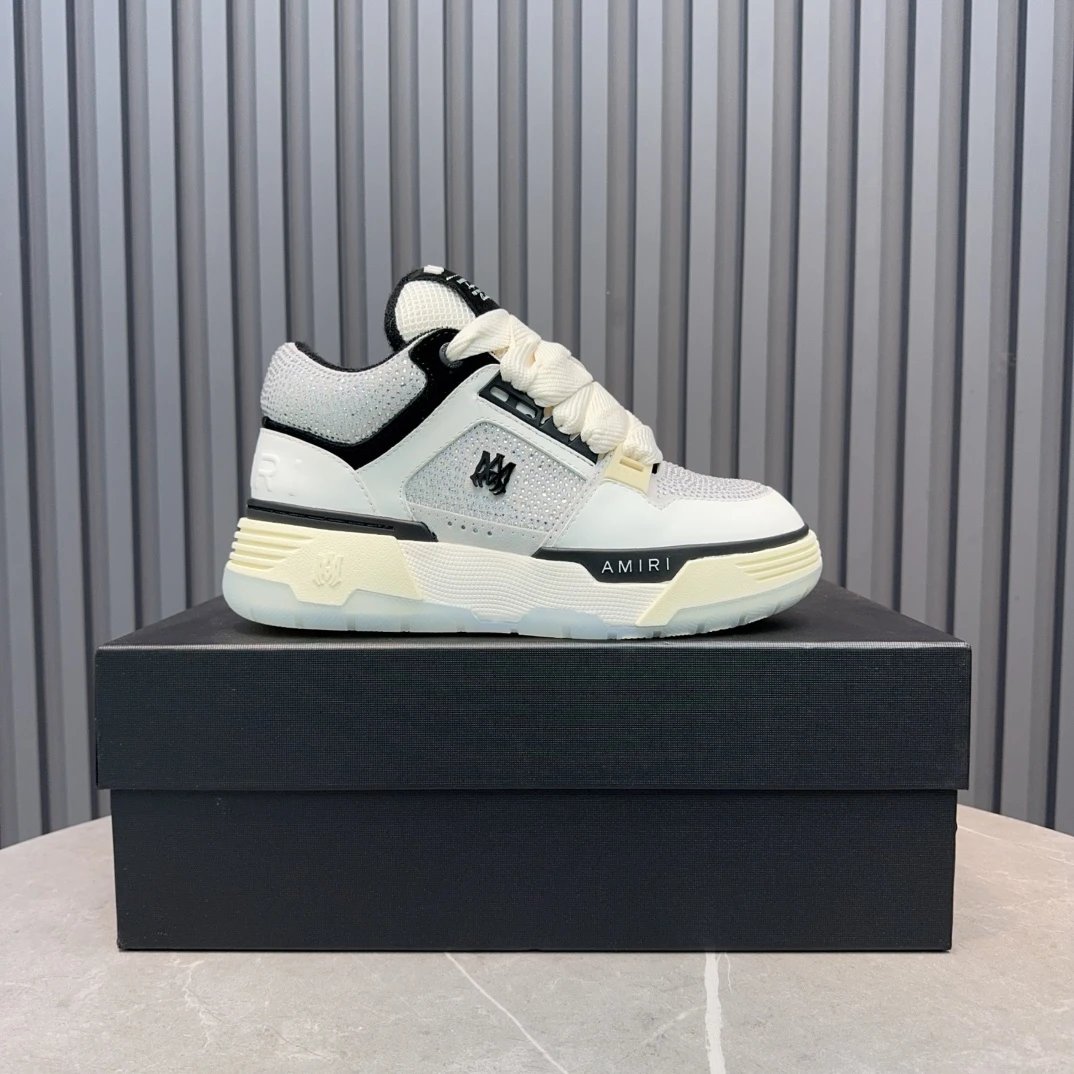 Unisex Leather Low Top Skate Sneakers Ivory White - Gallery Image 1 - Detailed View