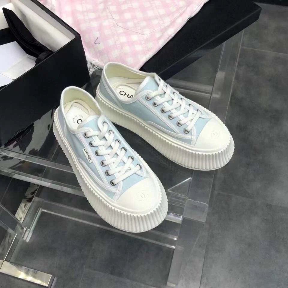 Chane Vintage Sneakers Light Blue - Gallery Image 9 - Detailed View