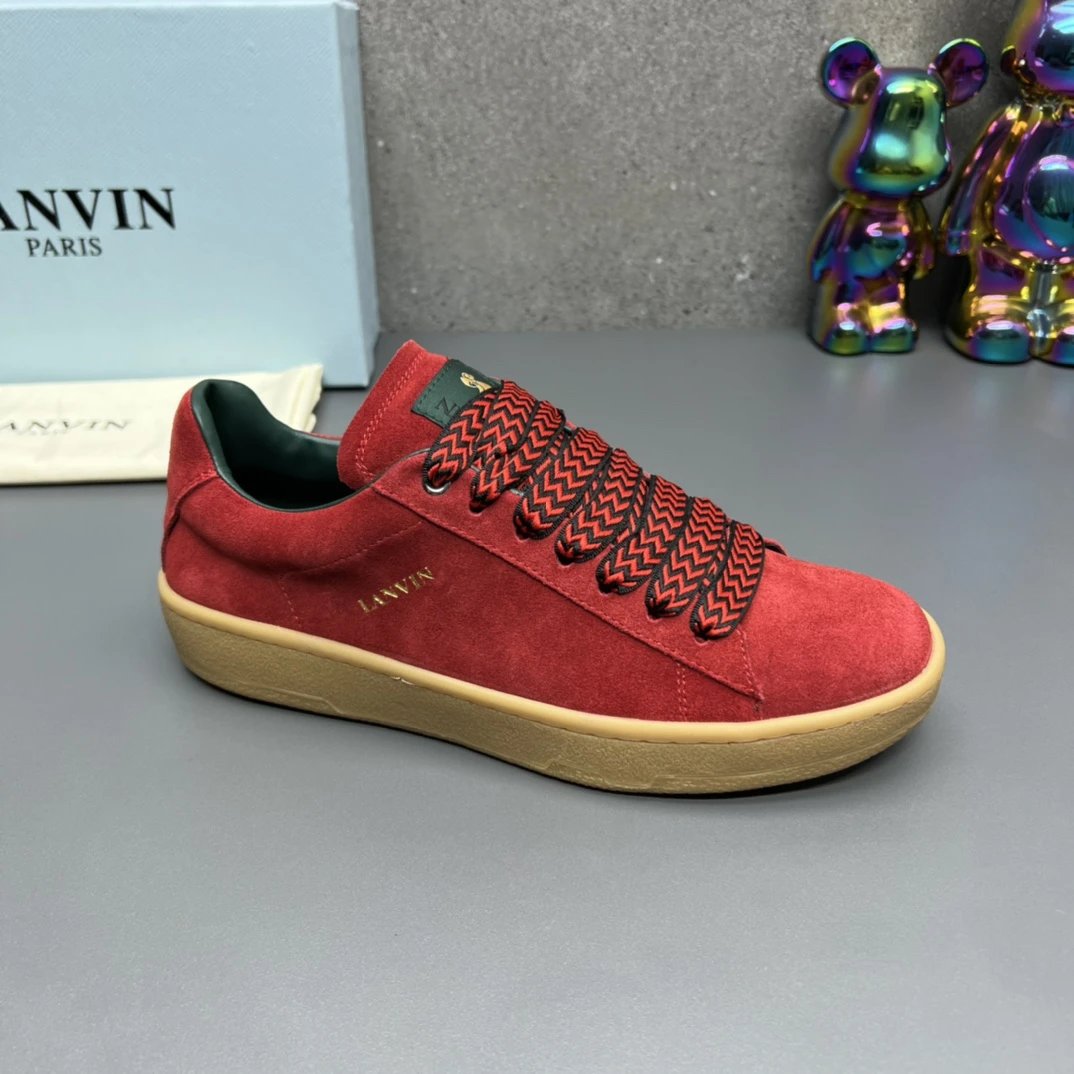 Lanvin Suede Sneakers Red - High Quality Product Image - Cnfans