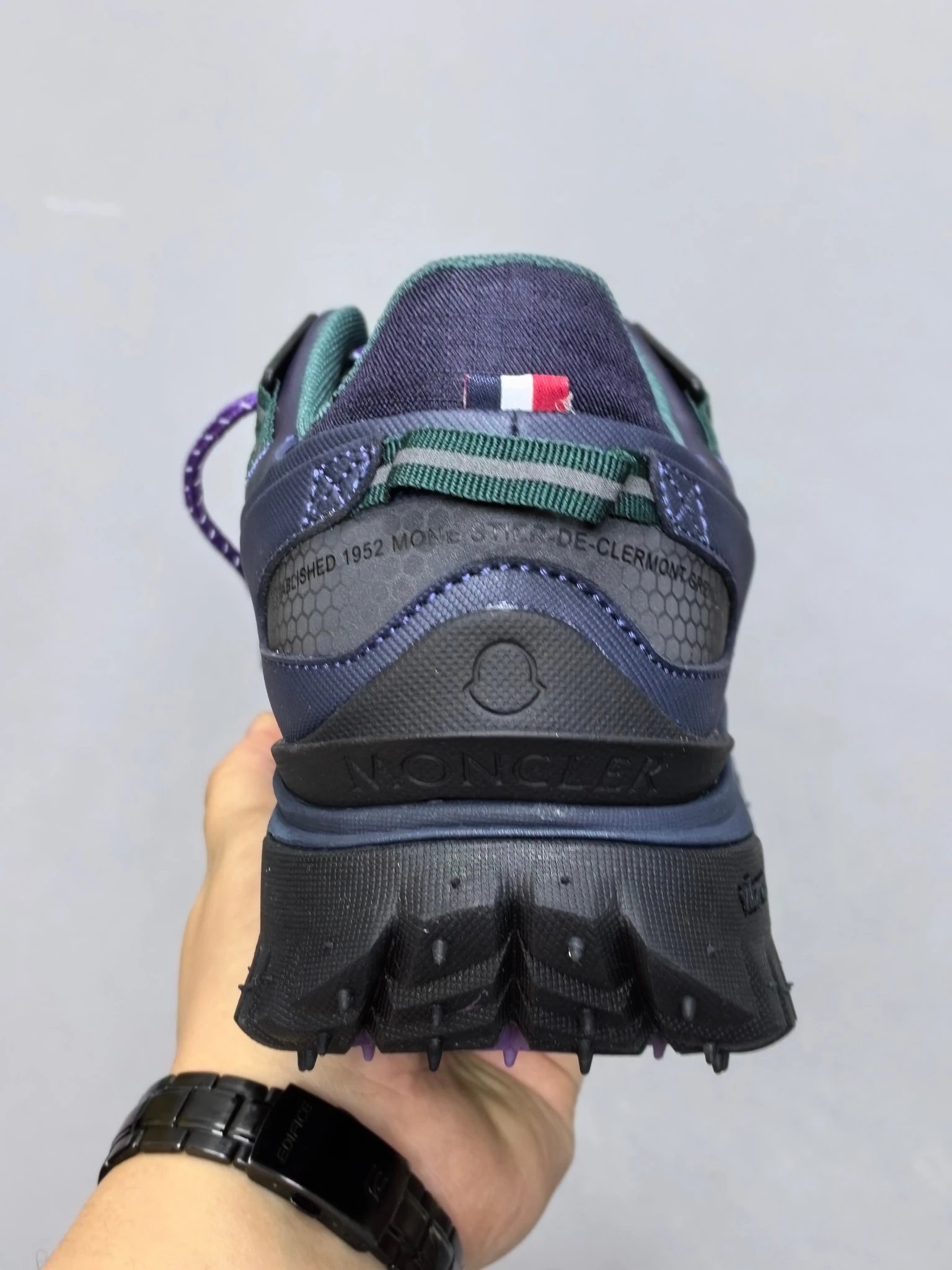 Moncler Trailgrip GTX Rubber Sneakers Navy blue - Gallery Image 5 - Detailed View