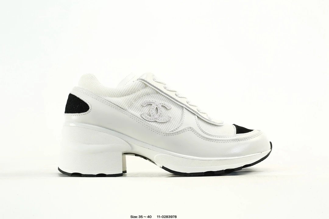 Low Top Calfskin Lace Up Chunky Sneakers Ivory White - Chanel - Cnfans - $124.00