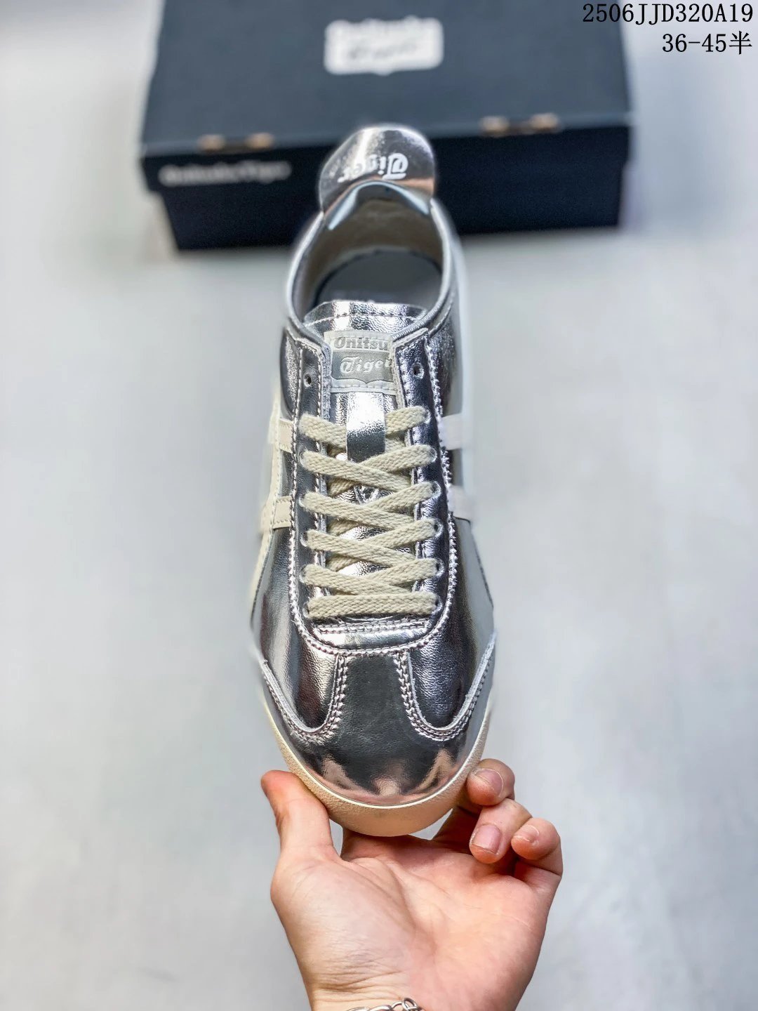 Onitsuka Tiger MEXICO 66 Slip-On Sneakers Silver Grey - Gallery Image 2 - Detailed View