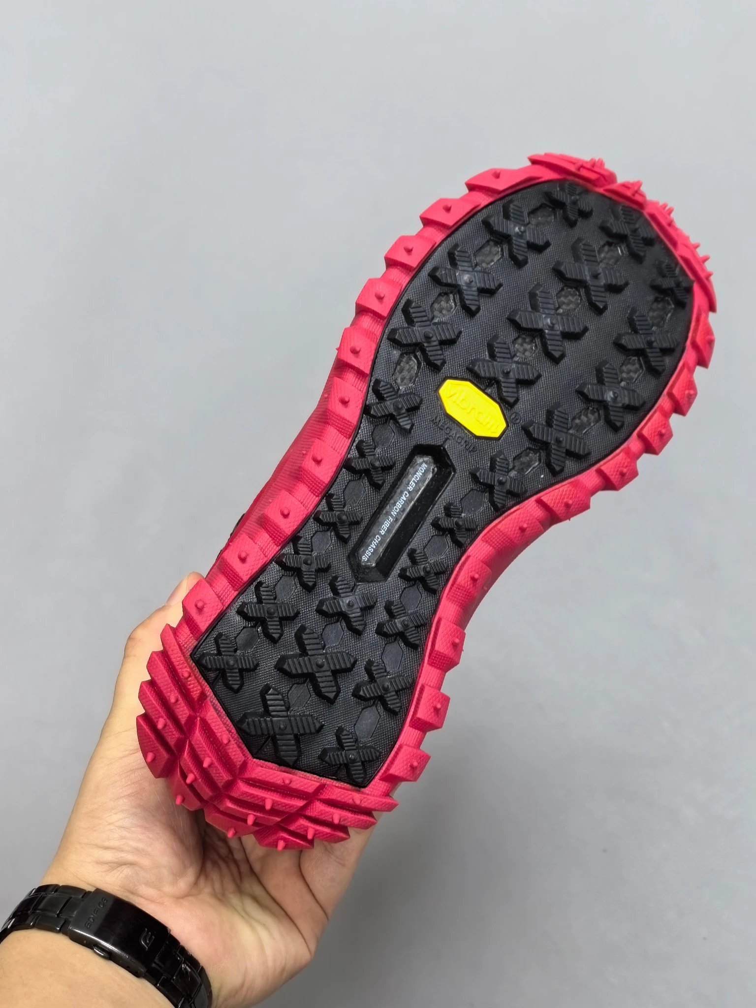 Moncler Trailgrip GTX Rubber Sneakers Black Red - Gallery Image 7 - Detailed View