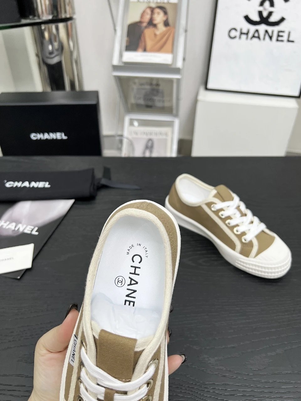 Chanel Vintage Sneakers Brown - Gallery Image 9 - Detailed View