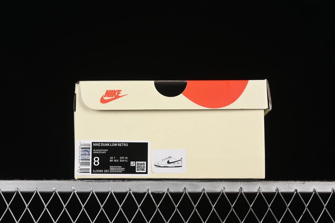 Limited Edition Leather Low-top Sneakers in Cream Noir - Gallery Image 8 - Detailed View