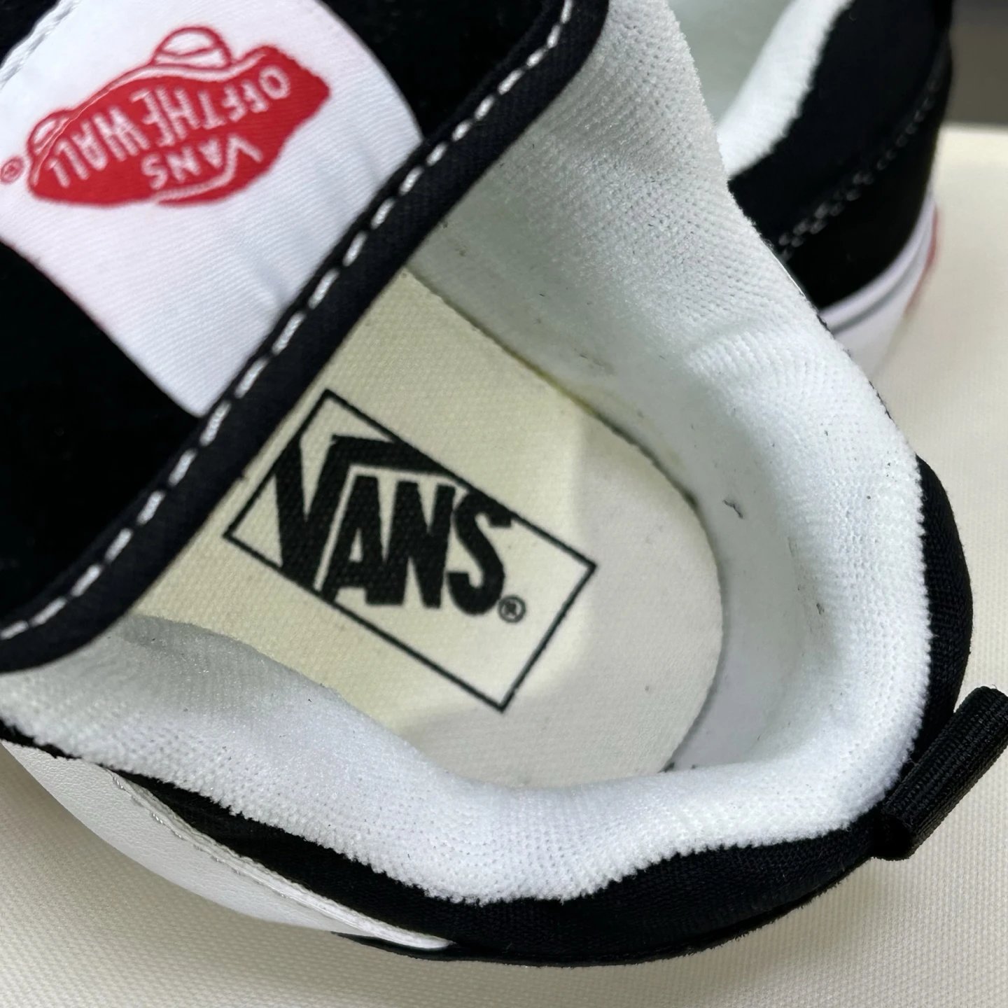 Knu Skool Low Top Skate Sneakers Ebony White - Gallery Image 4 - Detailed View
