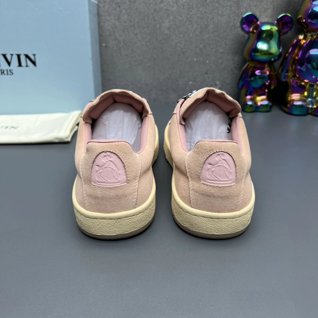 Lanvin Suede Sneakers Pink - Gallery Image 7 - Detailed View