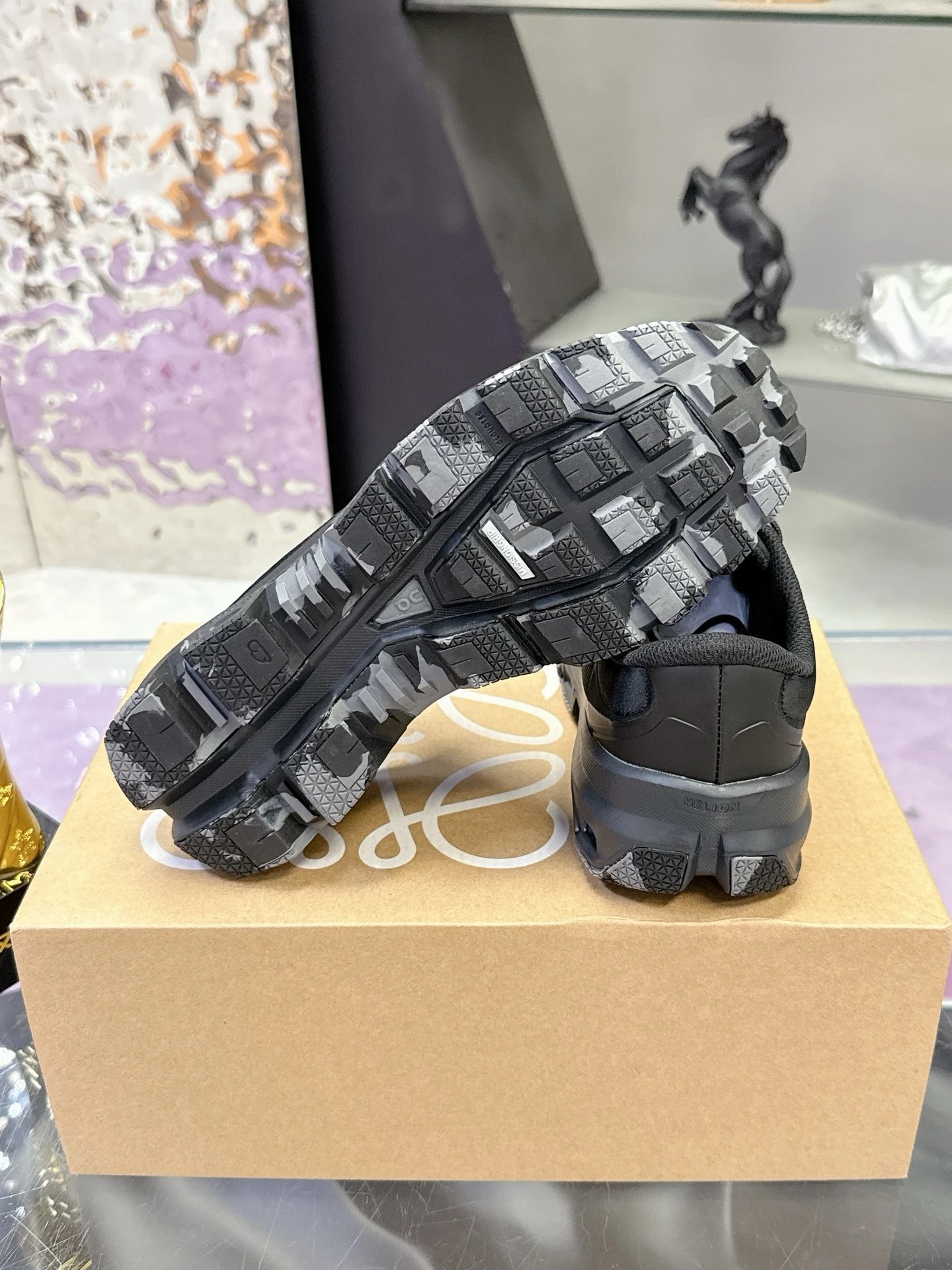 Loewe x On Running 3.0 Cloudtilt Sneakers Black White - Gallery Image 9 - Detailed View