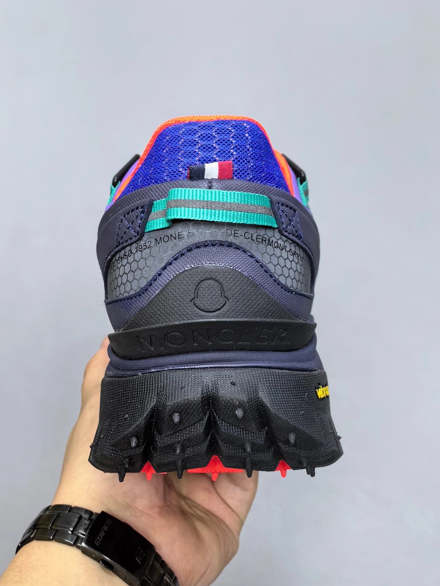 Moncler Trailgrip GTX Rubber Sneakers Blue Purple - Gallery Image 5 - Detailed View