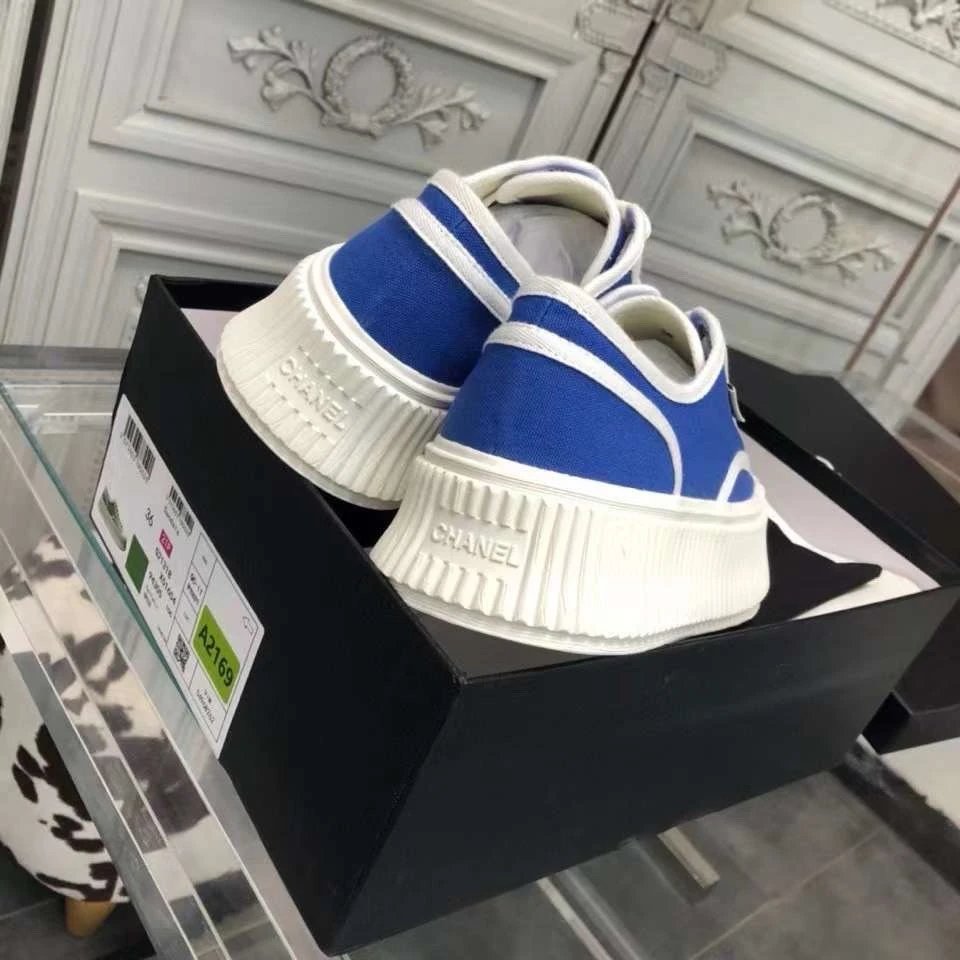 Chanel Vintage 2021 Sneakers Blue - Gallery Image 8 - Detailed View