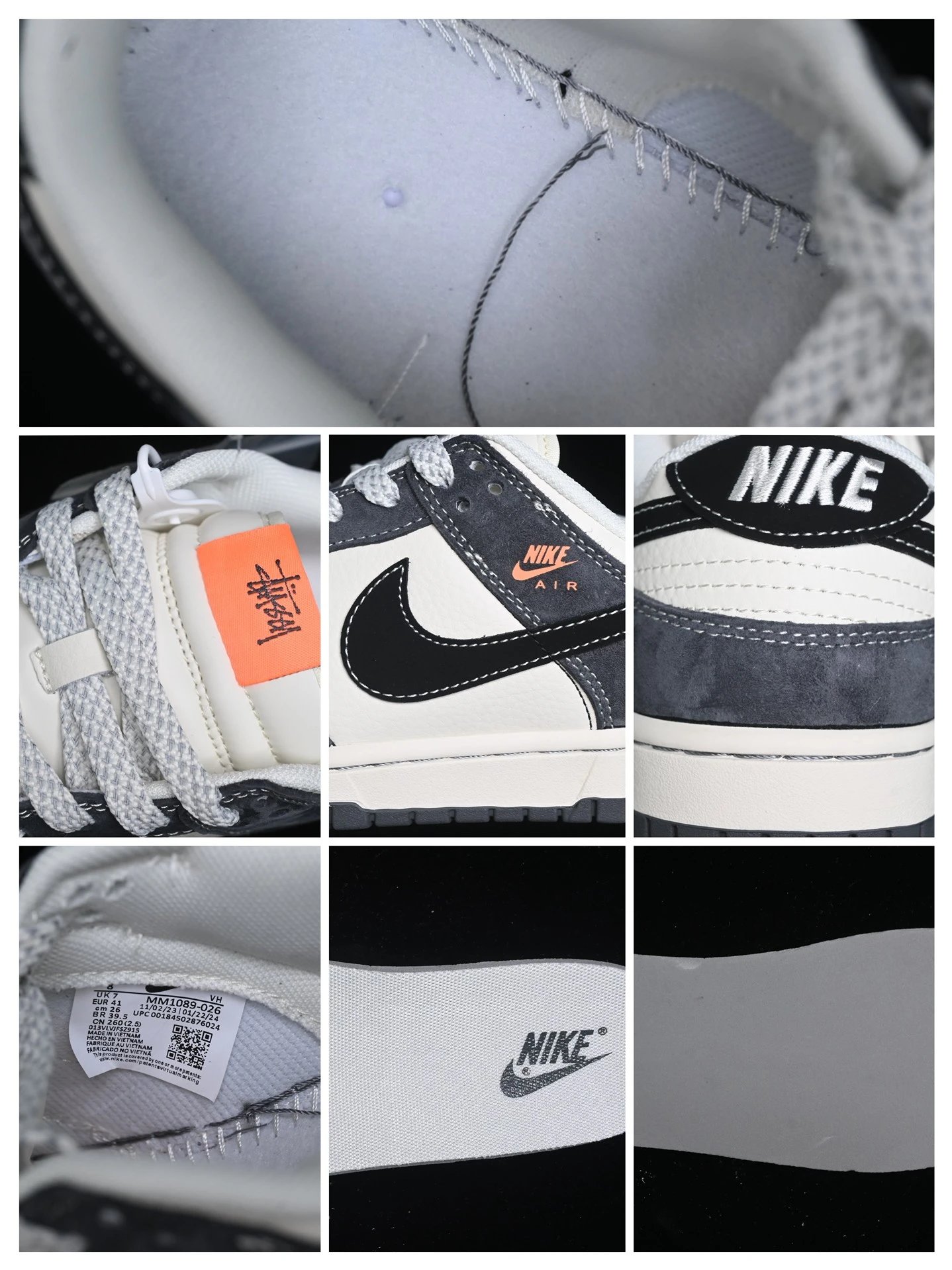 Suede Skate Sneakers Charcoal - Gallery Image 9 - Detailed View