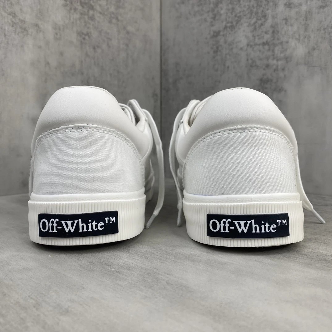 Low Vulcanized Canvas Sneakers Leather Lining Ivory - Gallery Image 5 - Detailed View