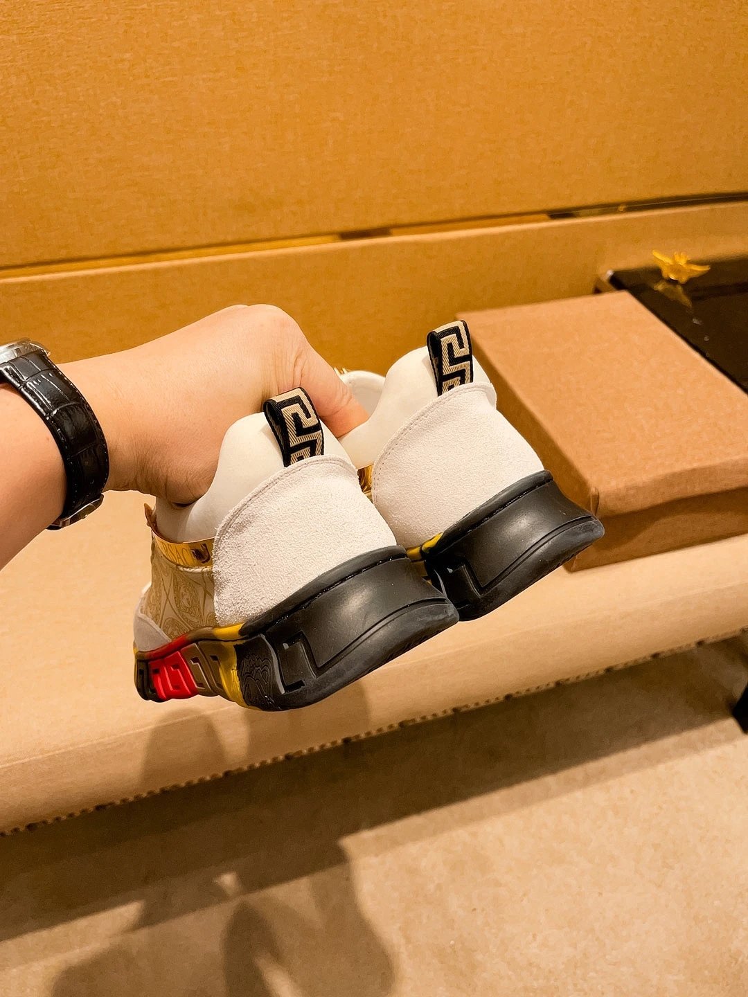 Luxury Leather Sneakers Multicolor - Gallery Image 9 - Detailed View