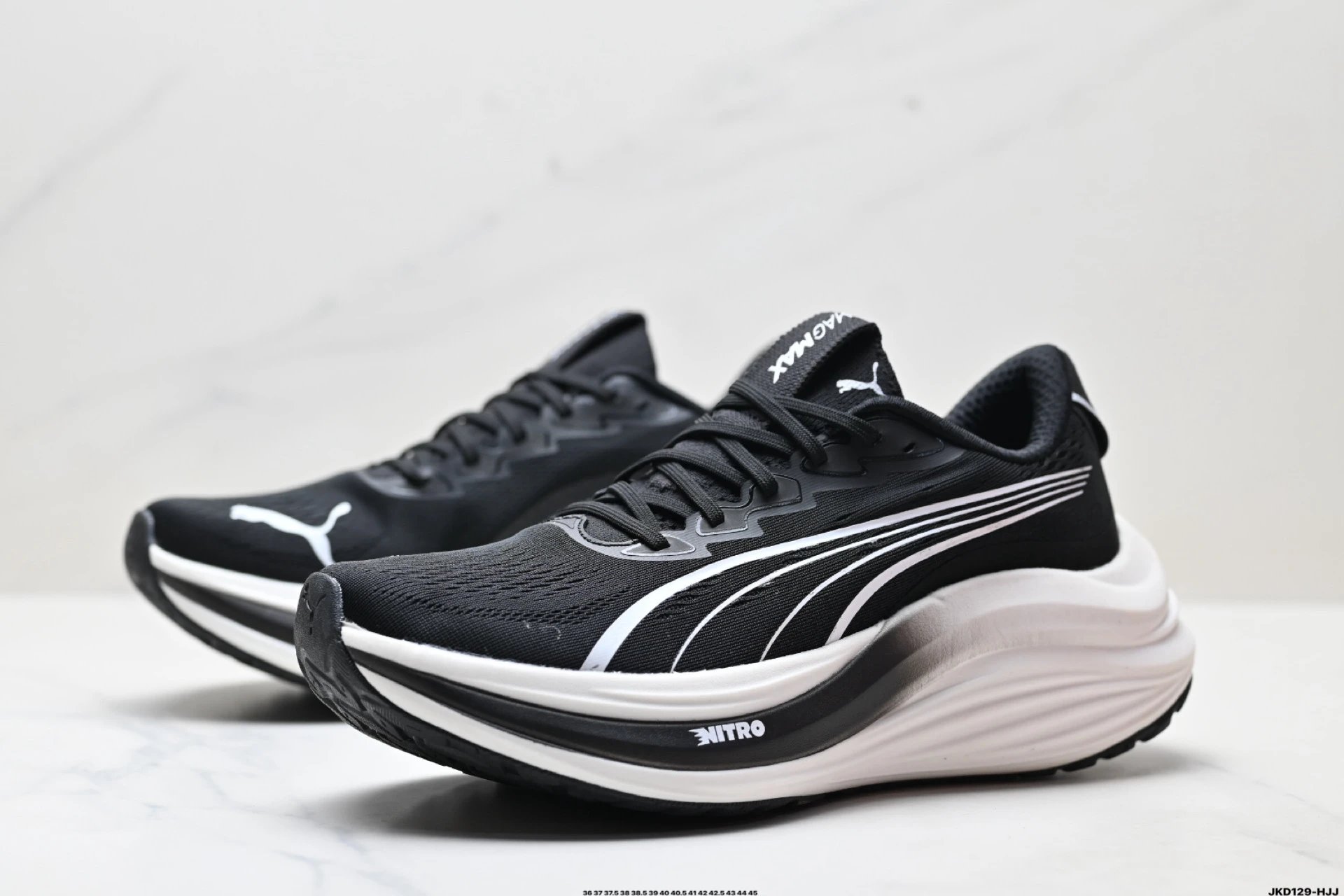 PUMA Deviate Nitro Sneakers Black White - Gallery Image 2 - Detailed View