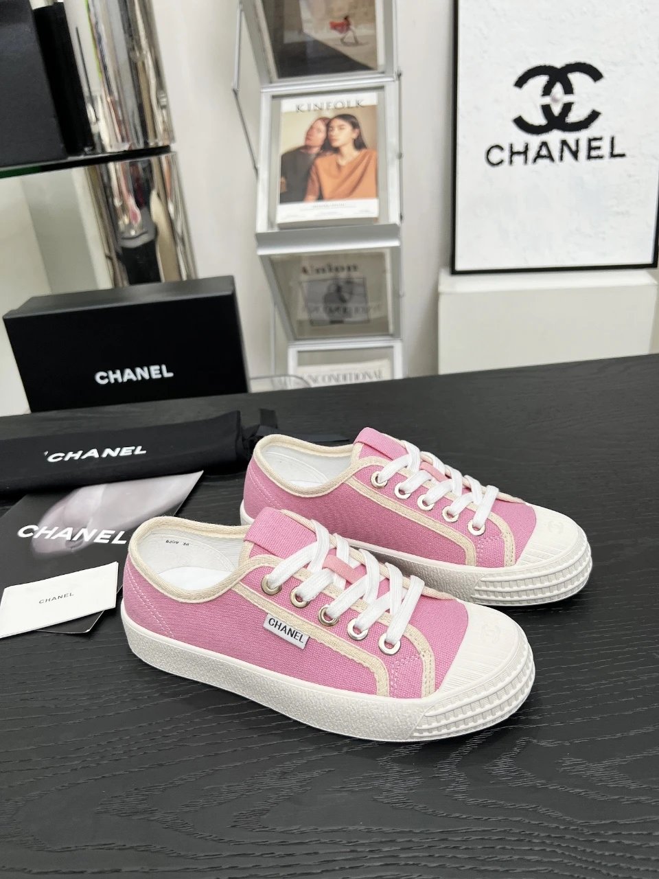 Chanel Pink Vintage Sneakers - Gallery Image 1 - Detailed View