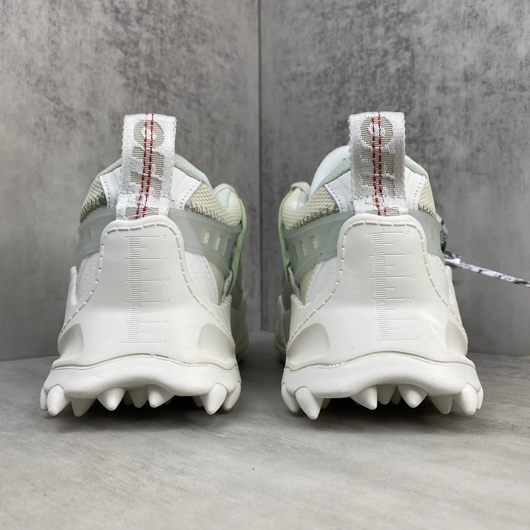 ODS Y-1000 Trail Sneakers Oxford Leather Mesh Ivory Blue - Gallery Image 5 - Detailed View