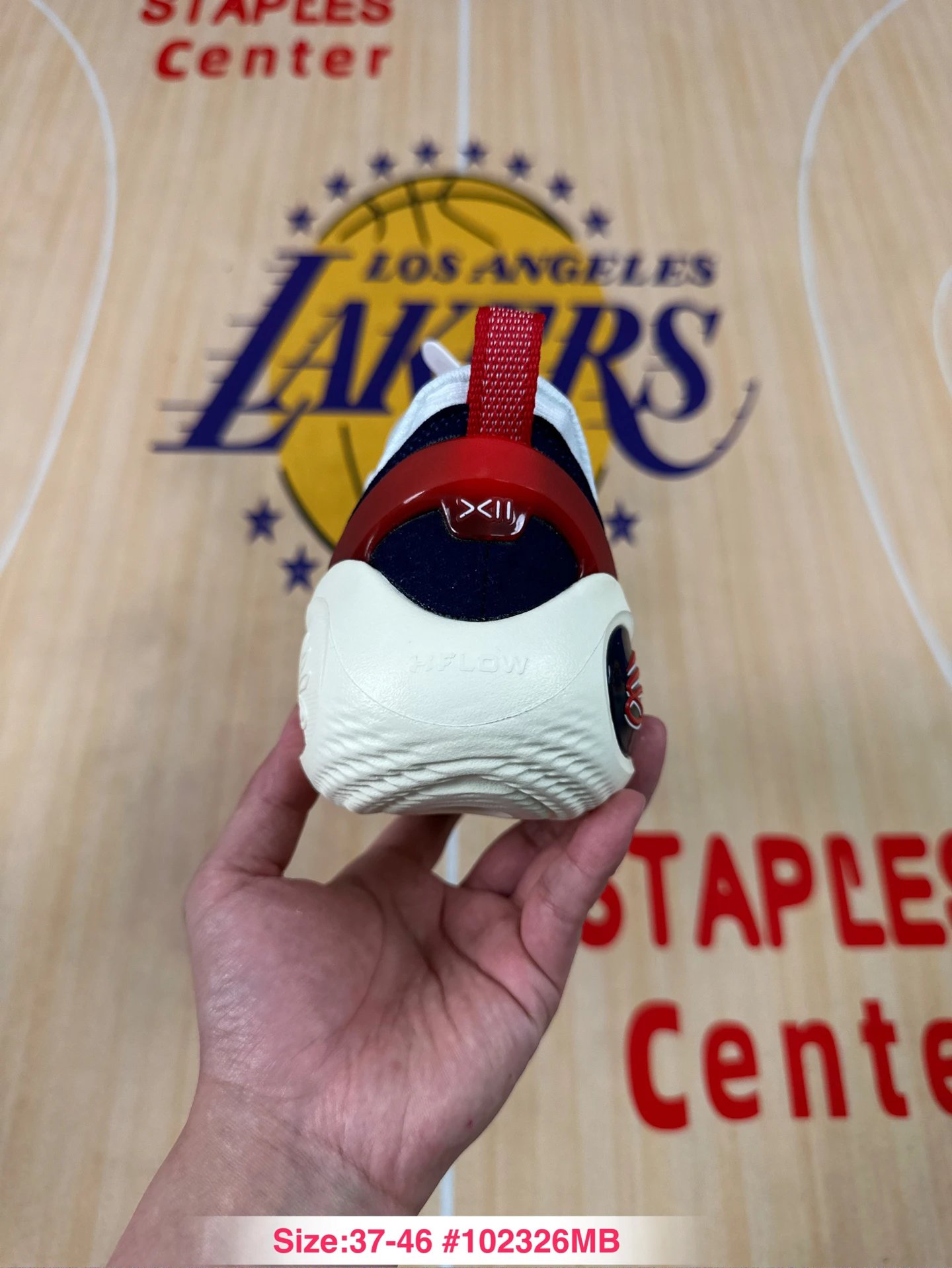 Curry 12 Mesh Basketball Sneakers Ivory Crimson - Gallery Image 9 - Detailed View