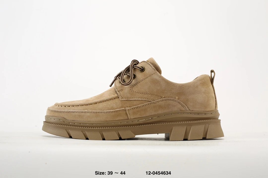Suede Chunky Sole Shoes Sand - Gallery Image 3 - Detailed View