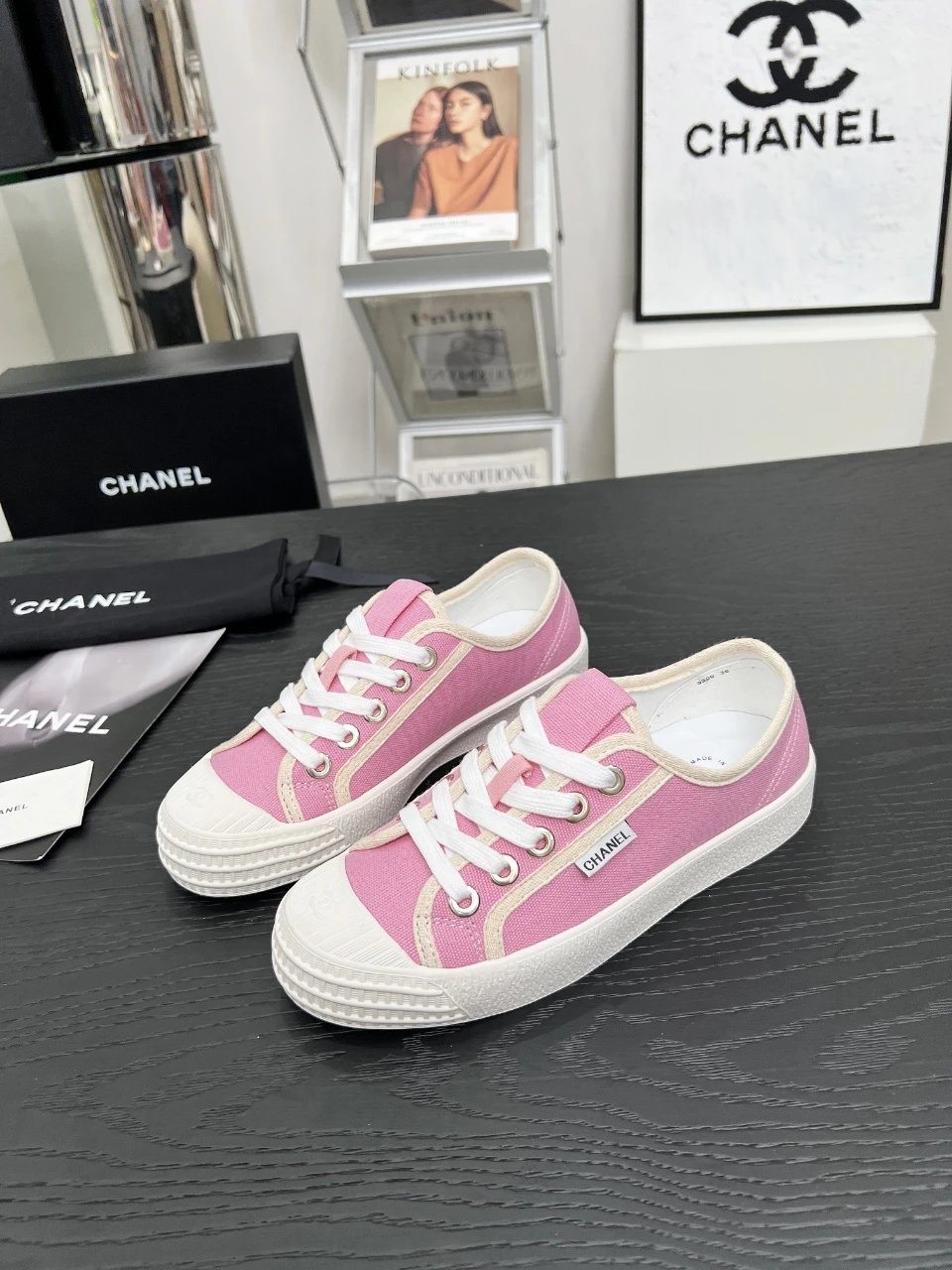 Chanel Pink Vintage Sneakers - Gallery Image 2 - Detailed View