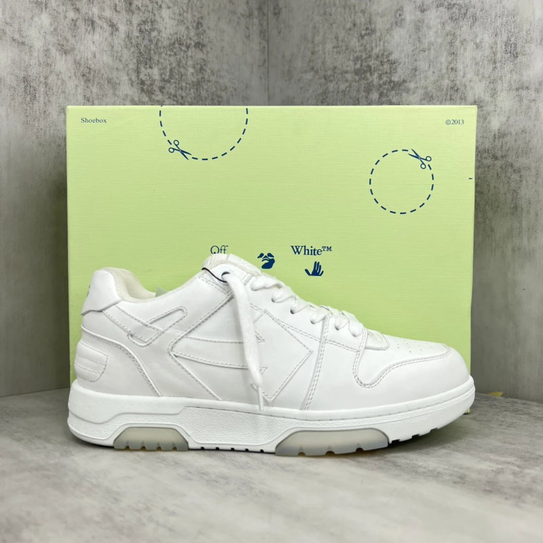 Off-White Low Leather Sneakers White - Gallery Image 1 - Detailed View