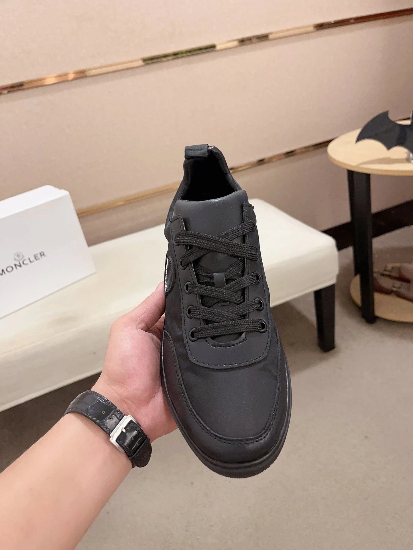 Moncler Lunarove Sneakers Black - Gallery Image 2 - Detailed View