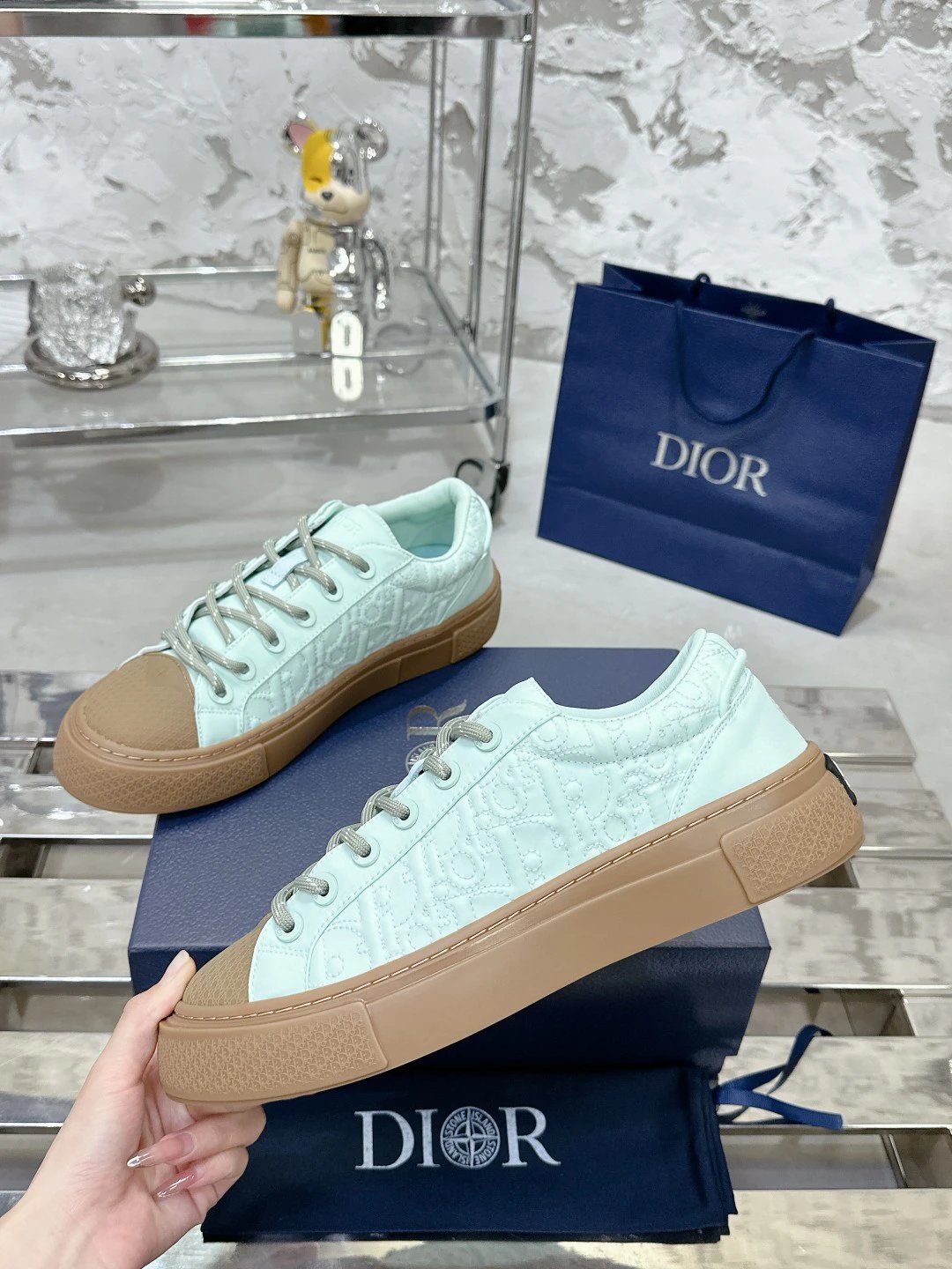 Casual Satin Sneakers Sage Green - Gallery Image 6 - Detailed View