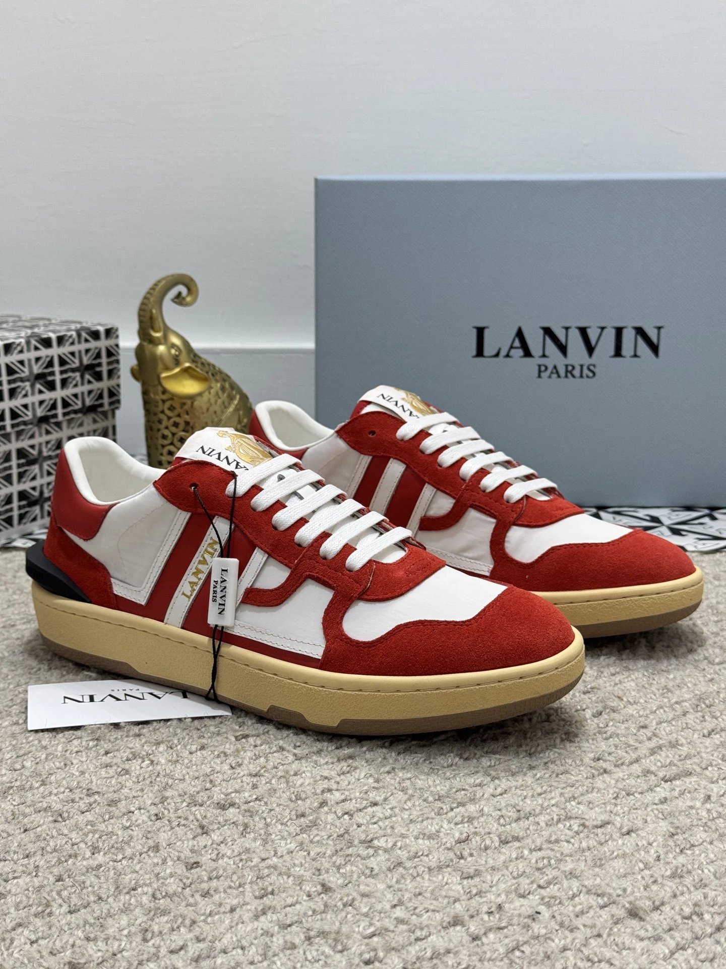 Lanvin Bumpr Sneakers Red White  - High Quality Product Image - Cnfans