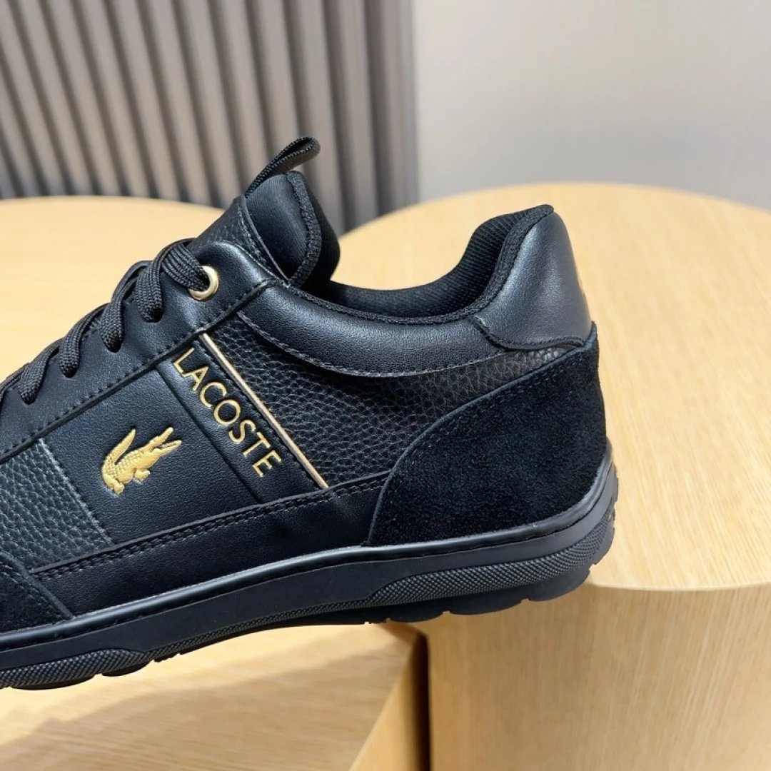 Lacoste Black Premium Sneakers - Gallery Image 7 - Detailed View