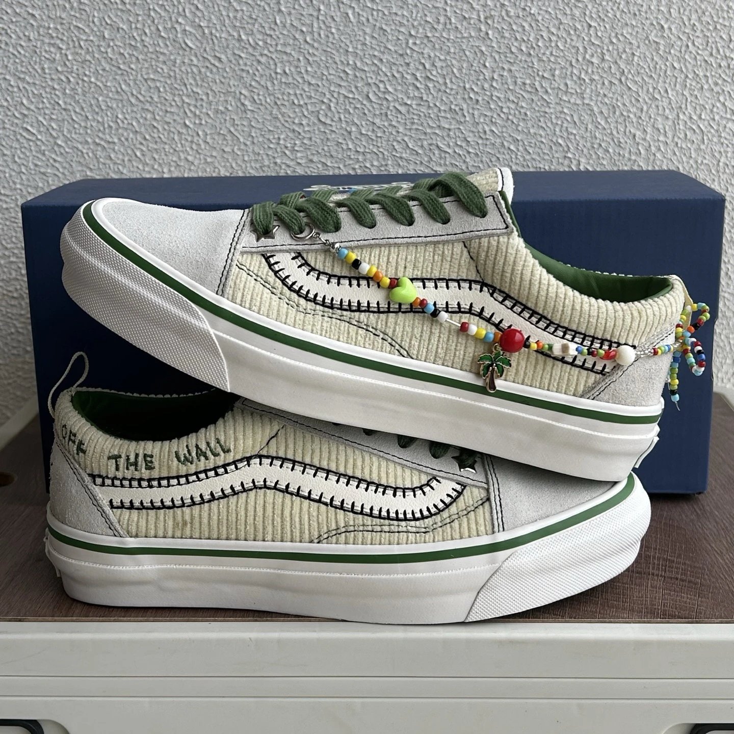 Vans Old Skool Crystal Sole Beige Green - Gallery Image 3 - Detailed View