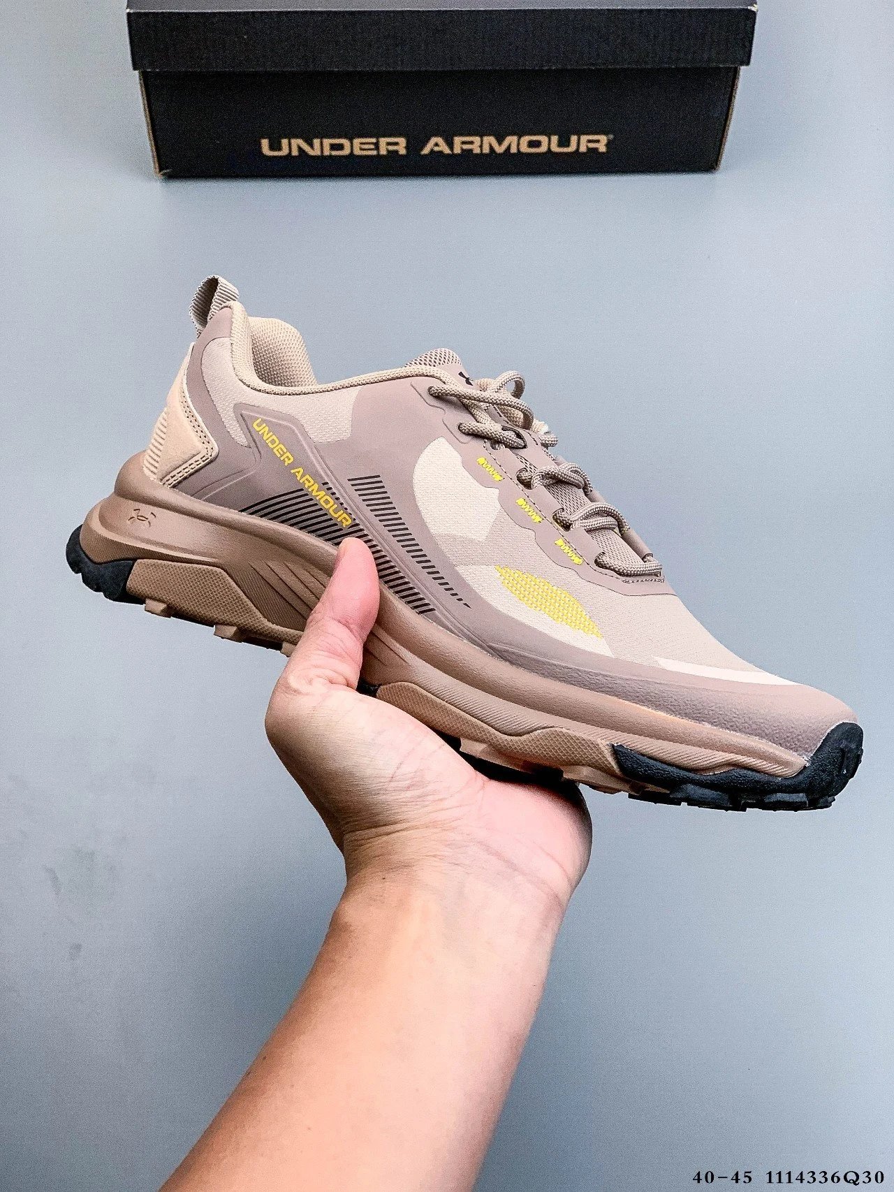 Trail Running Hiking Sneakers Anti-Slip Taupe - Gallery Image 1 - Detailed View