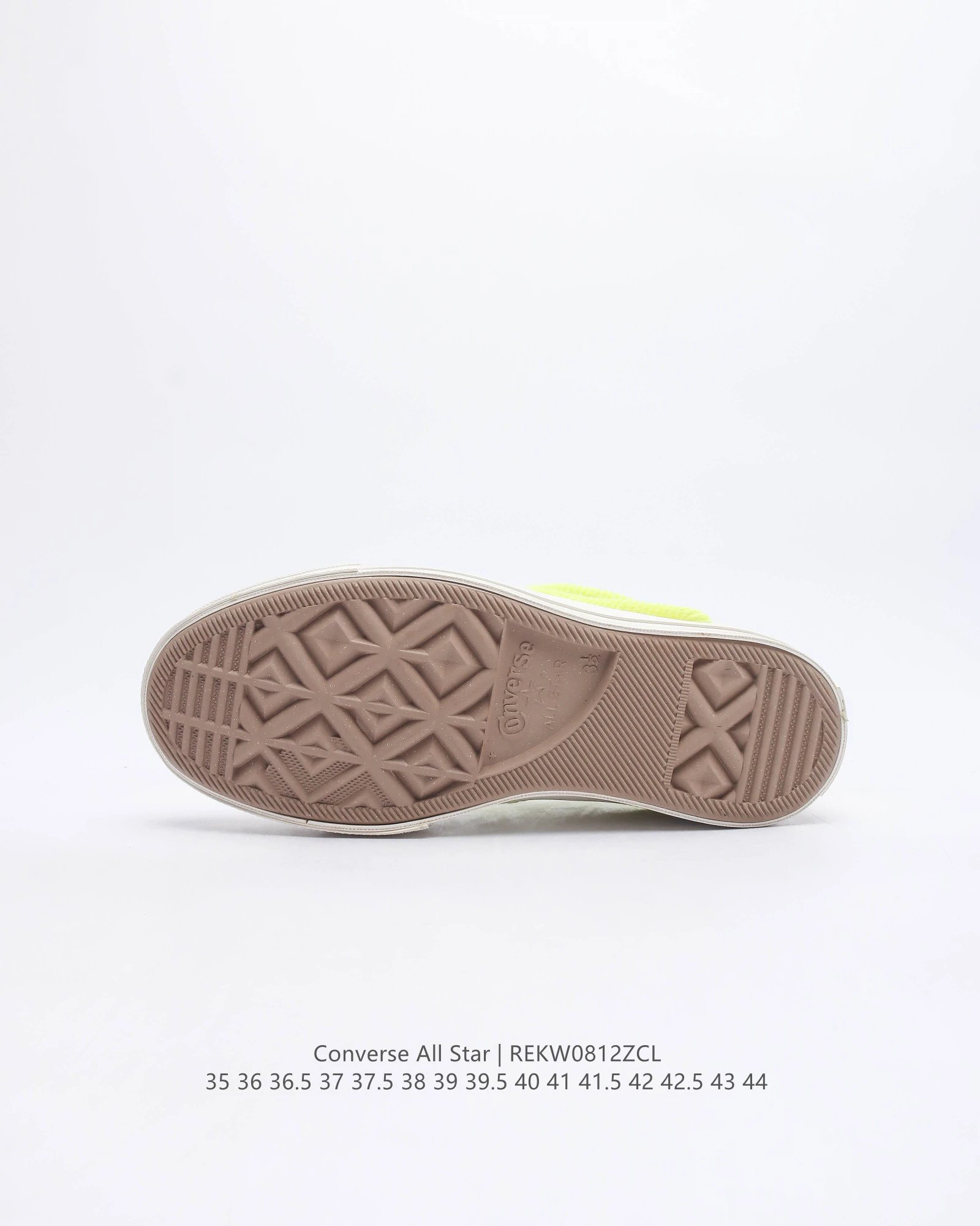 Deconstructed Canvas Low Top Sneakers Ivory with Neon Yellow - Gallery Image 6 - Detailed View