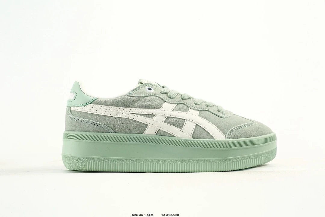 Retro Suede Low Top Sneakers with T-Toe Design Black Ivory - Gallery Image 4 - Detailed View