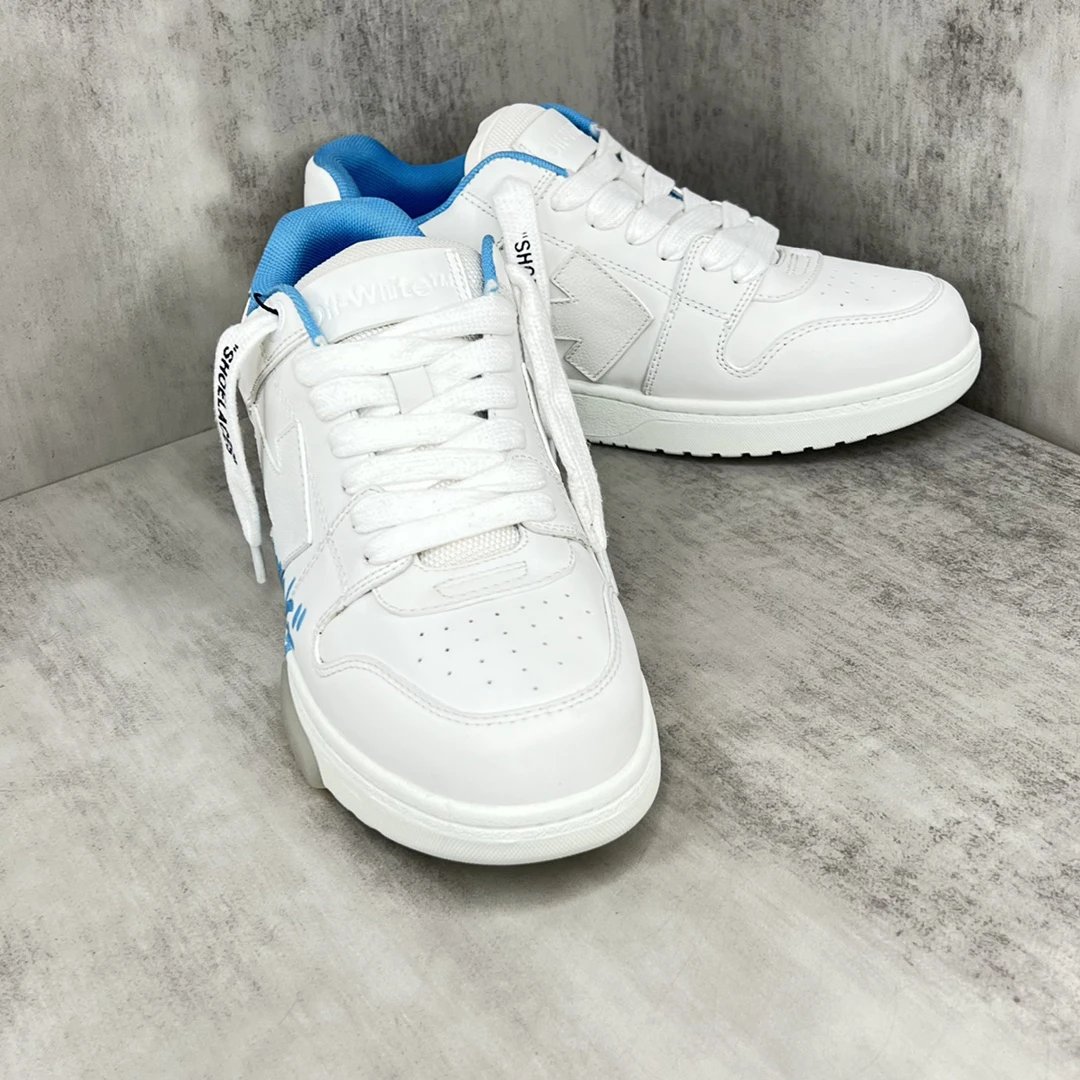 Off-White Low Top White Blue Sneakers - Gallery Image 2 - Detailed View