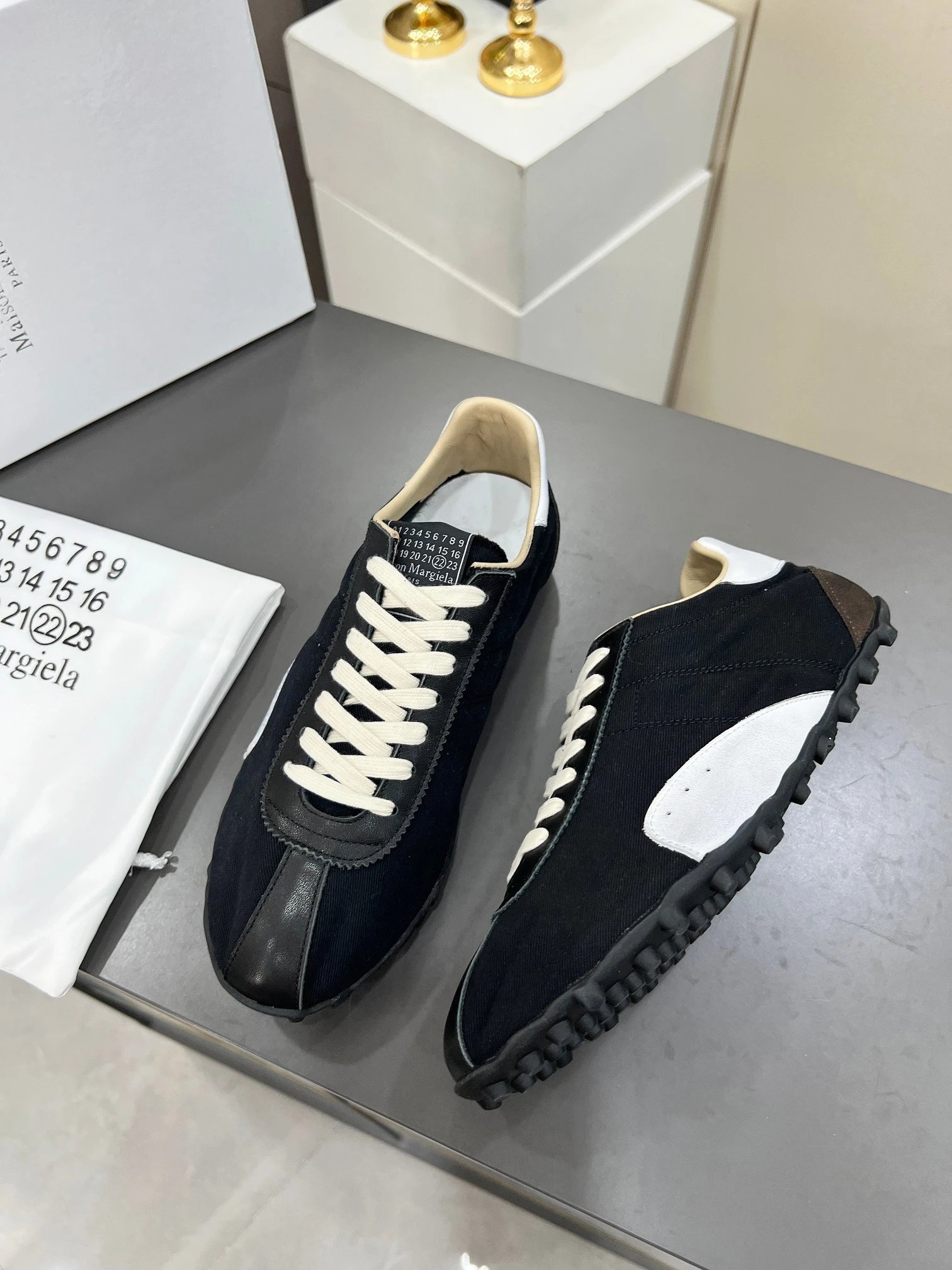 Maison Margiela MM6 Sinters Trainers Black - Gallery Image 4 - Detailed View