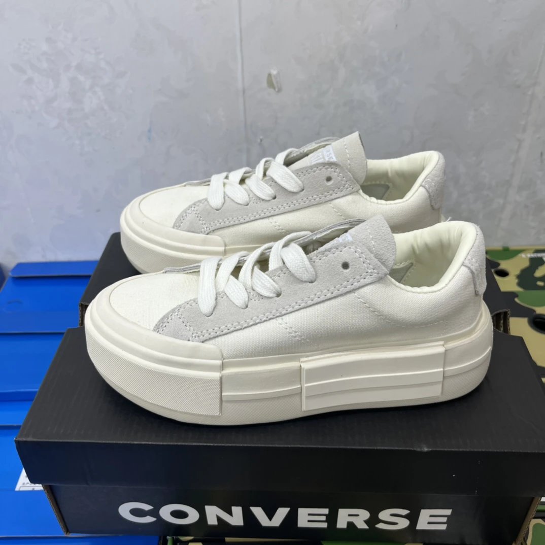 Chunky Canvas Platform Sneakers Ivory - Converse - Cnfans - $29.03
