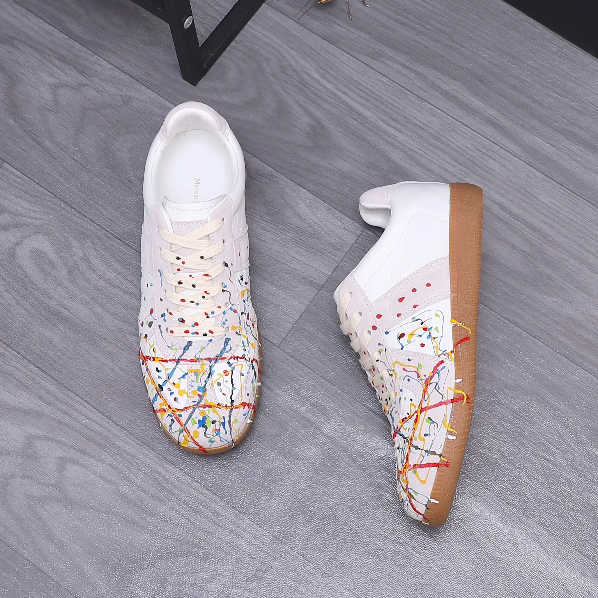Maison Margiela Colorful Splash Sneakers White - Gallery Image 5 - Detailed View