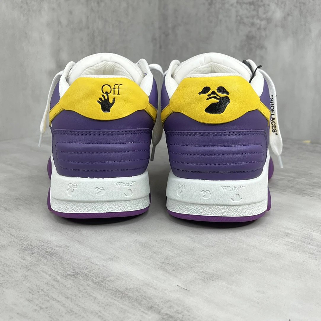 Off-White Low Top Sneakers Purple Yellow - Gallery Image 5 - Detailed View