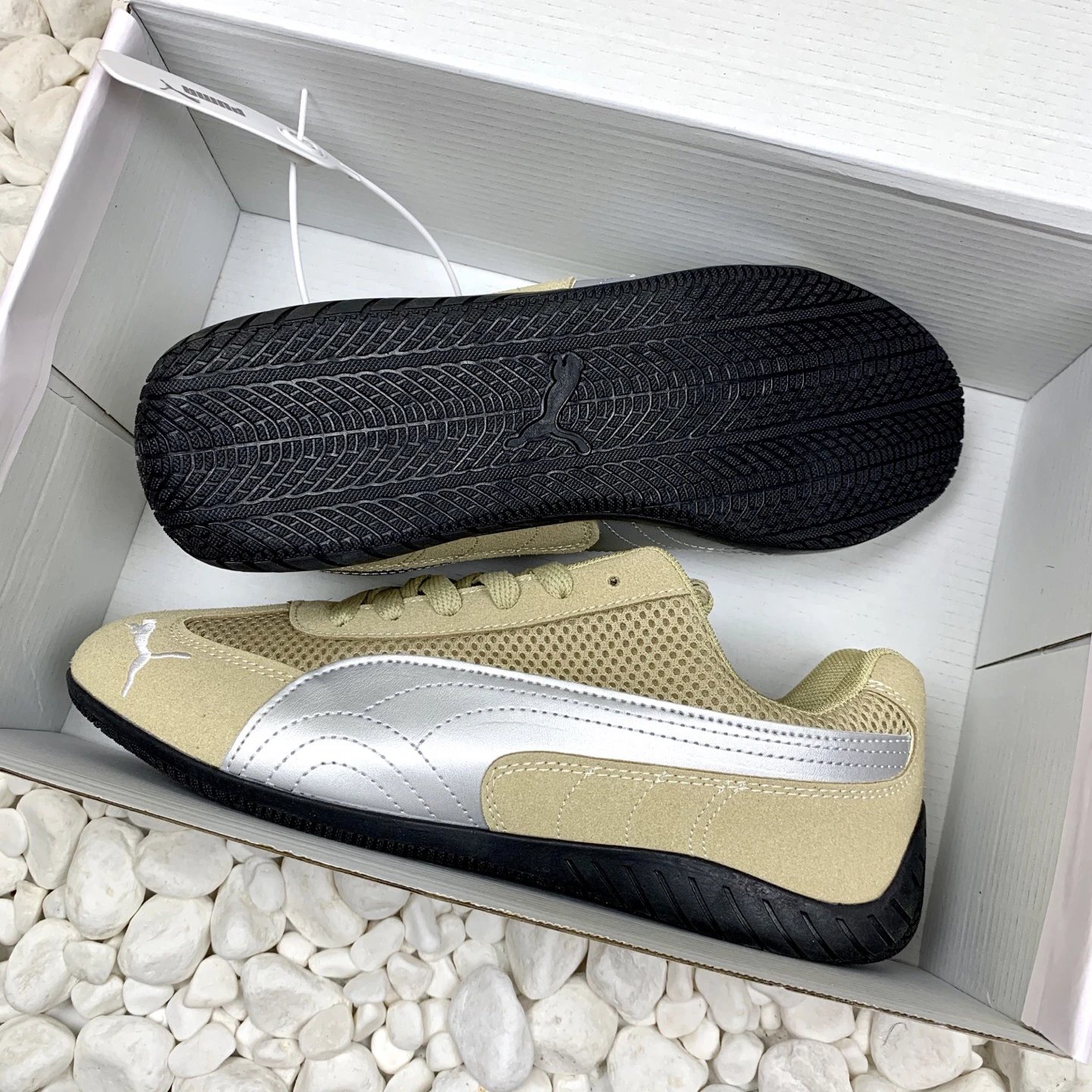 Puma Mesh Sneakers Khaki - Gallery Image 3 - Detailed View