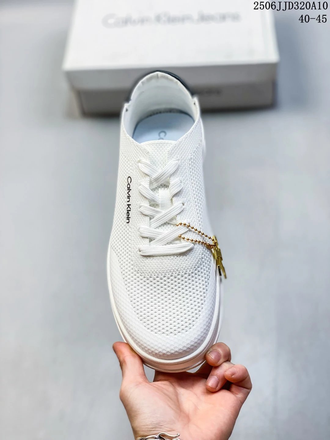 Breathable Mesh Low Top Lace-Up Sneakers Ivory White - Gallery Image 2 - Detailed View