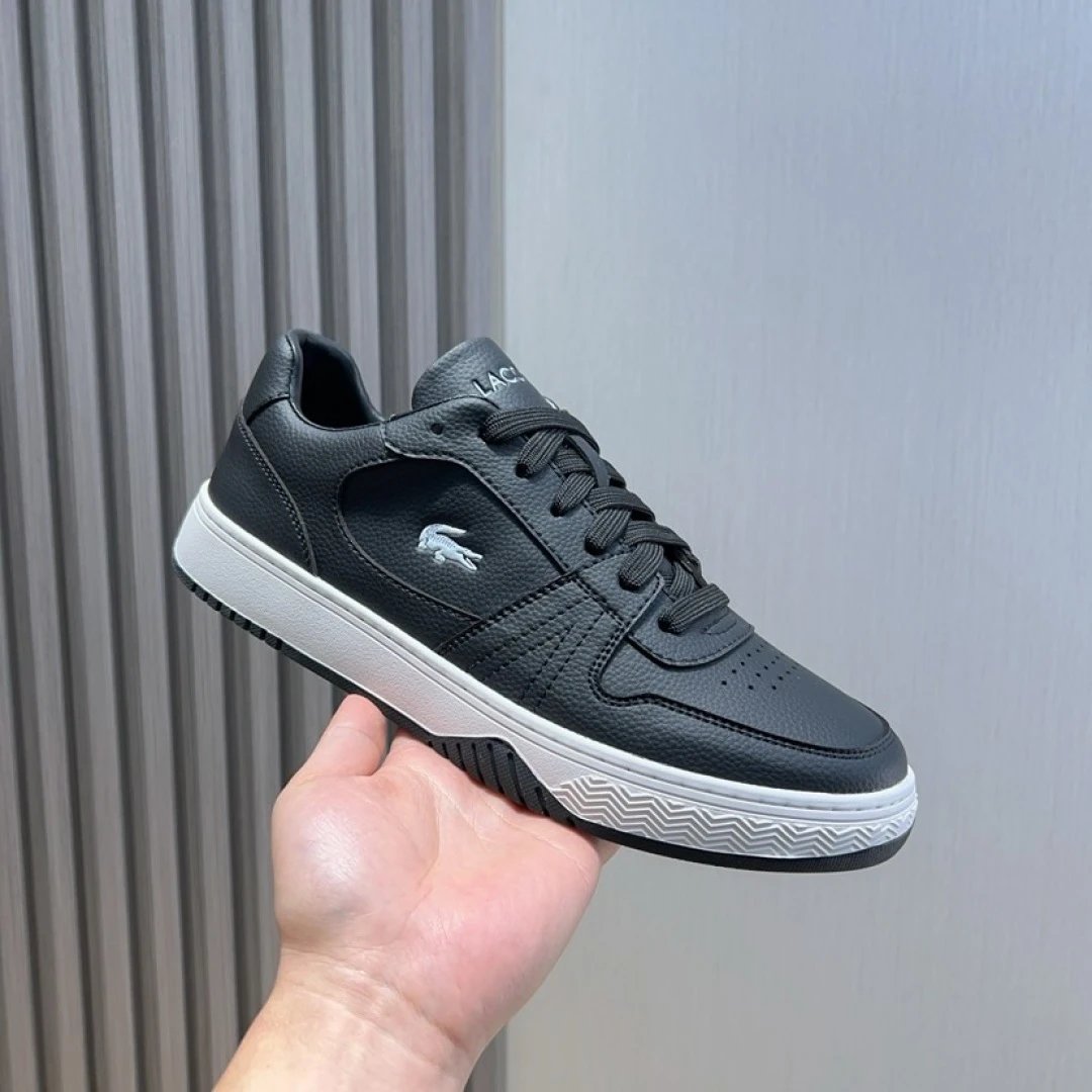 Lacoste Black Leather Sneakers - High Quality Product Image - Cnfans