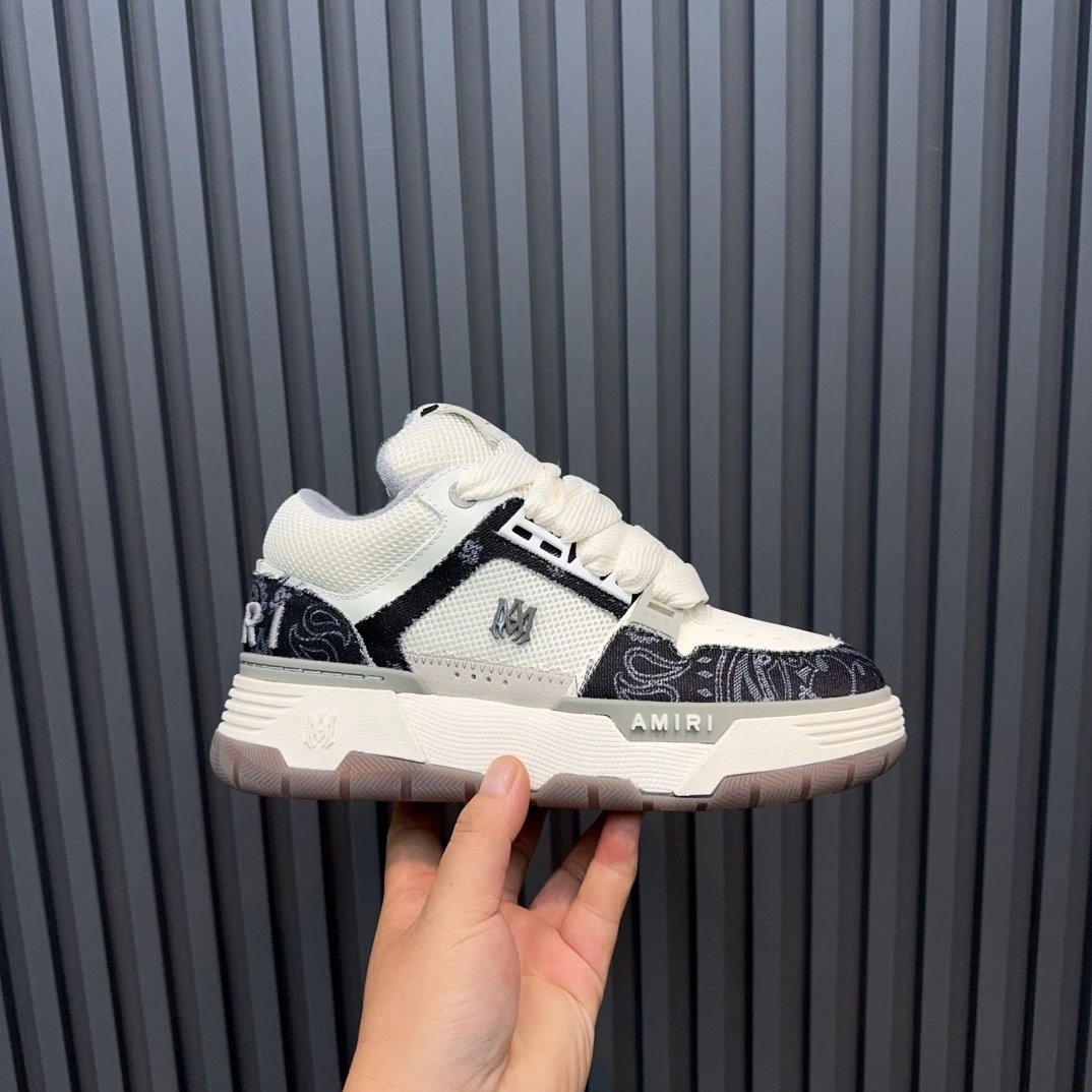 Low Top Paisley Canvas Sneakers Ivory Black - Gallery Image 2 - Detailed View