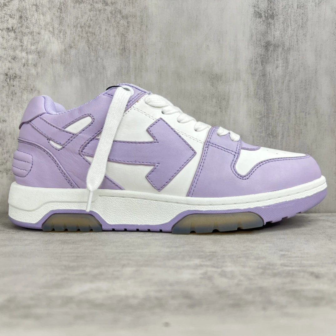Low Top Leather Sneakers Retro Style Breathable Lilac - Gallery Image 6 - Detailed View