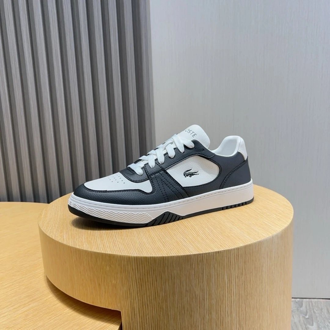 Lacoste Black White Sneakers - Gallery Image 5 - Detailed View