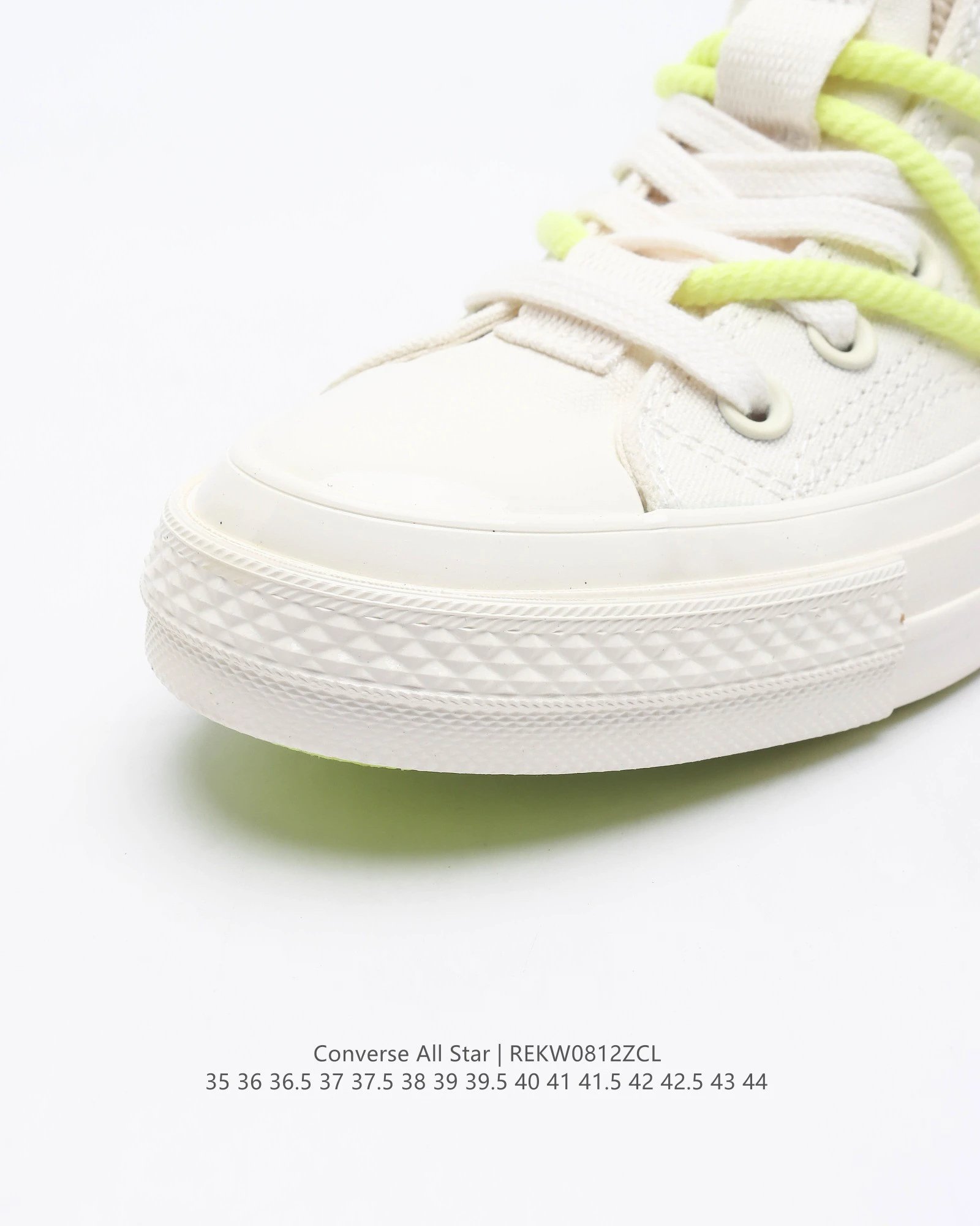 Unisex Canvas High Top Skate Shoes Ivory Lemon - Gallery Image 7 - Detailed View