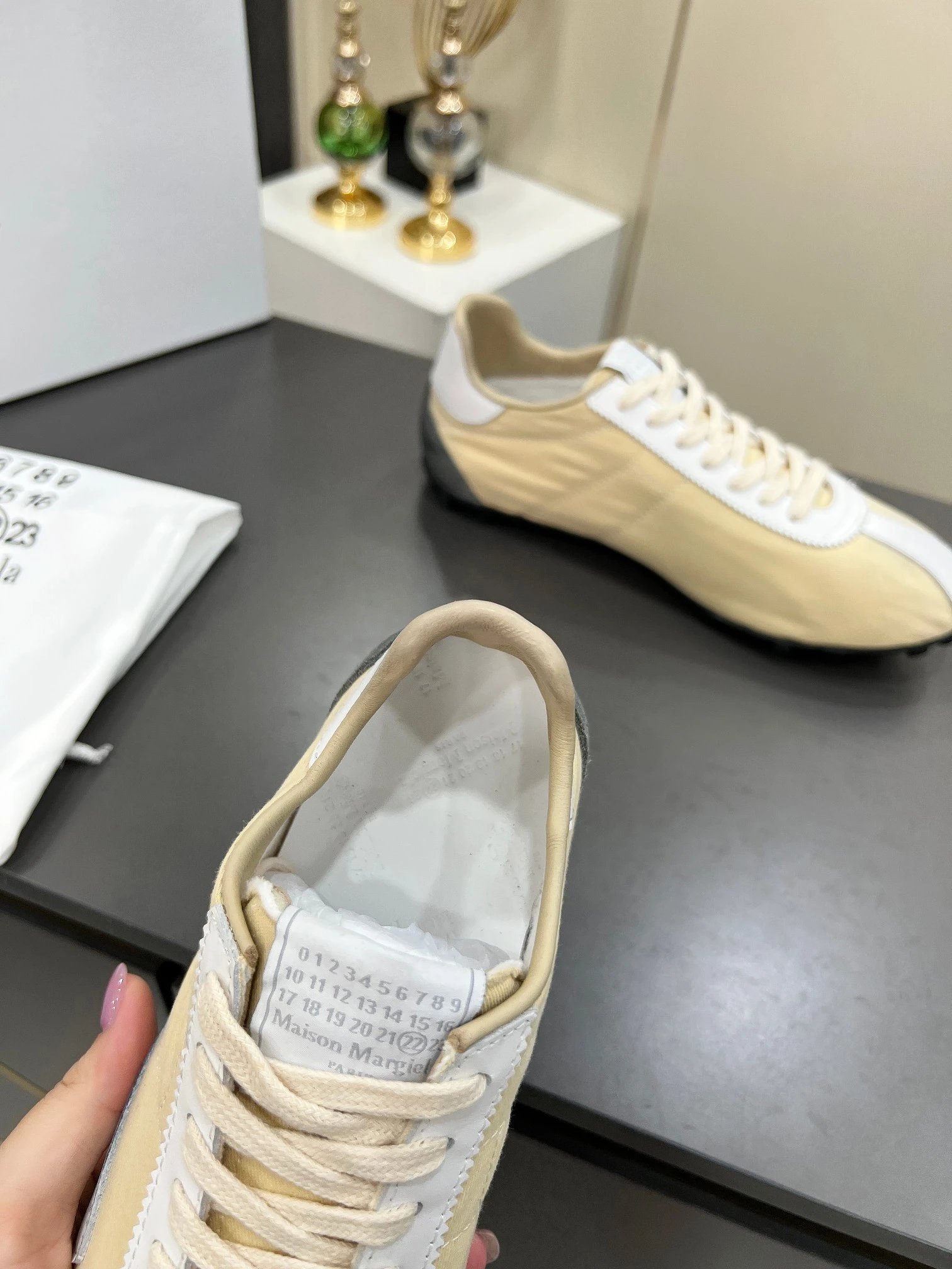 Maison Margiela MM6 Sinters Beige Trainers - Gallery Image 7 - Detailed View
