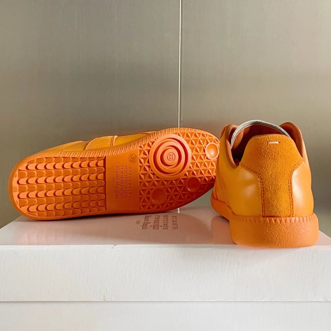 Maison Margiela MM6 Orange German Trainers - Gallery Image 9 - Detailed View