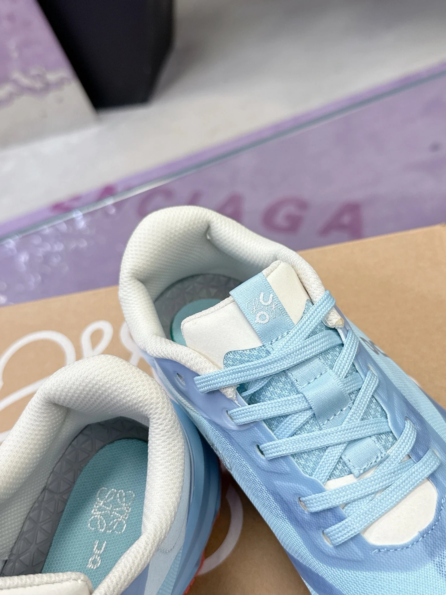 Loewe x On Running 3.0 Cloudtilt Sneakers Blue - Gallery Image 8 - Detailed View