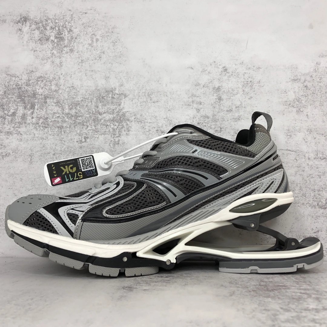 X-Pander Mesh Running Dad Sneakers Metallic Grey - Gallery Image 7 - Detailed View